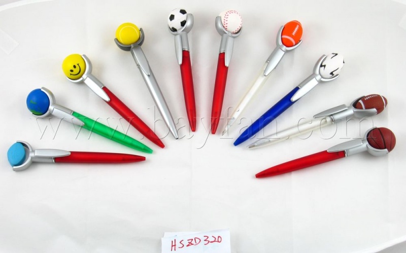 rugby pens, ice look barrel soccer pens